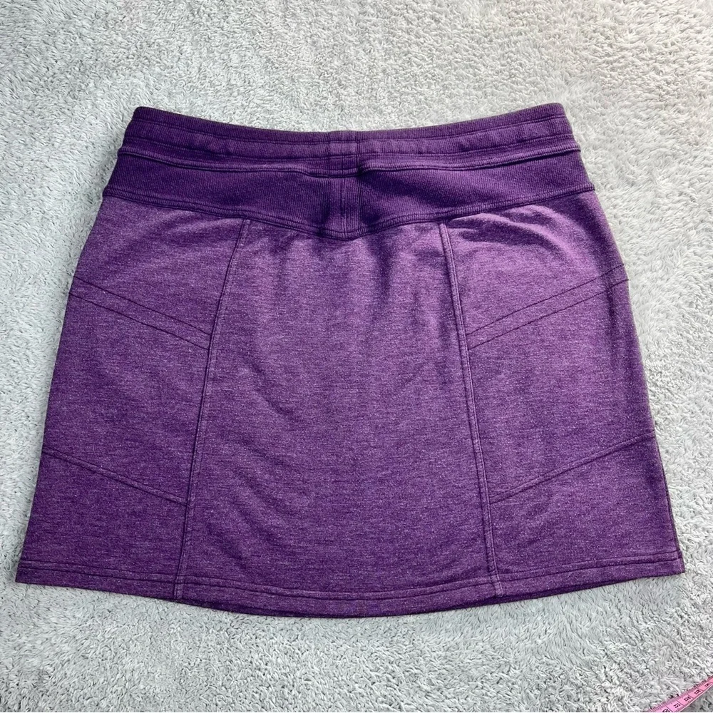 Athleta Bay Beach Skirt Purple Medium Drawstring Waist, Pockets, Casual Athletic